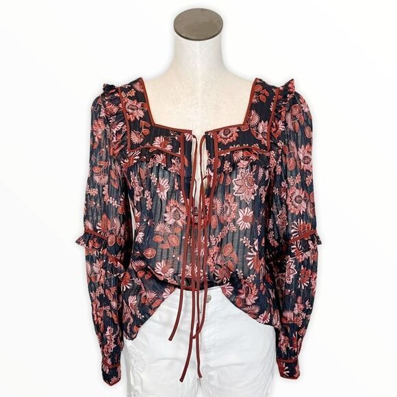 STEVIE MAY Floral Boho Top - Picture 1 of 16